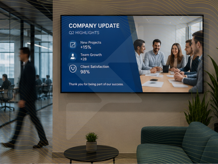 digital signage in office.